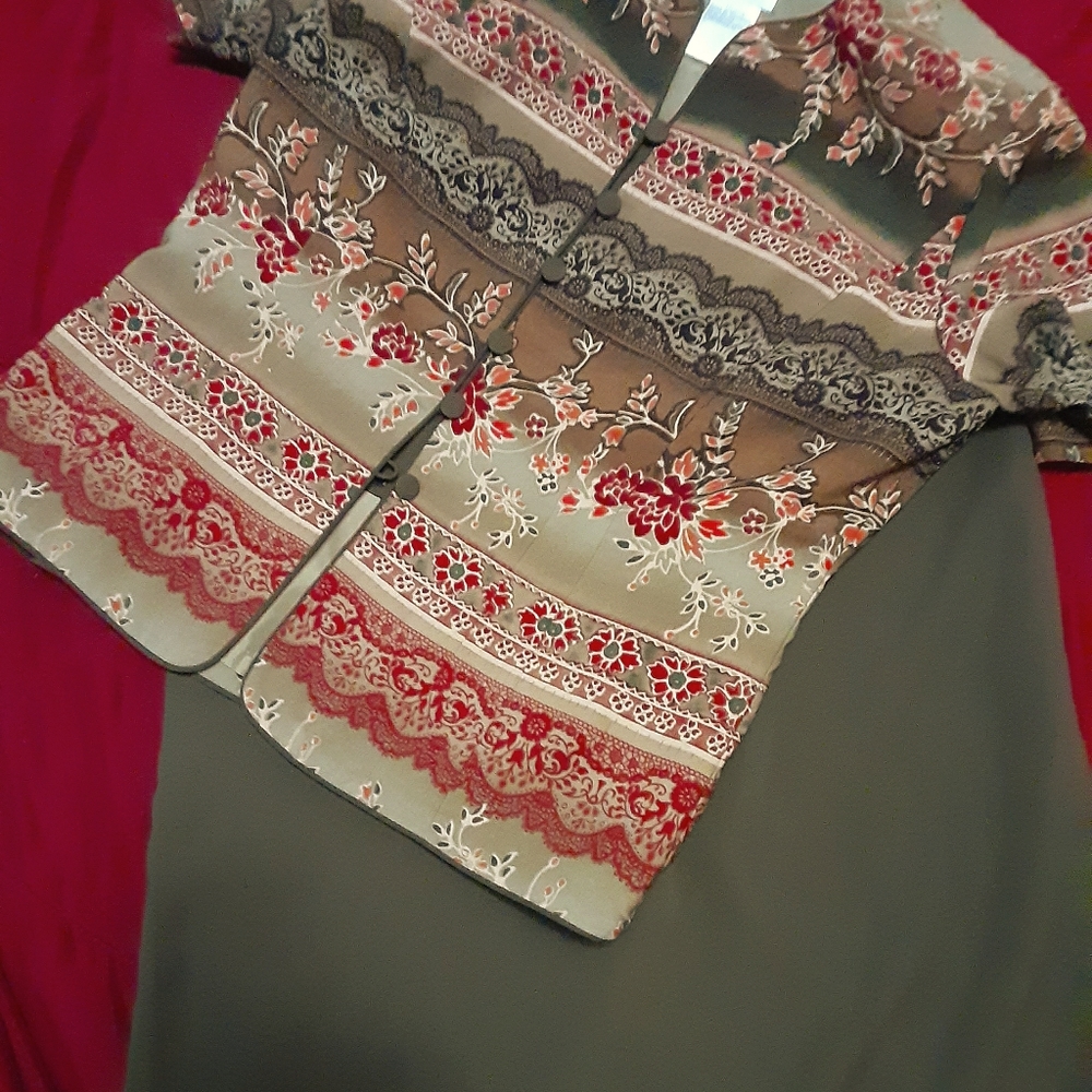 EUC 2 piece lined skirt set